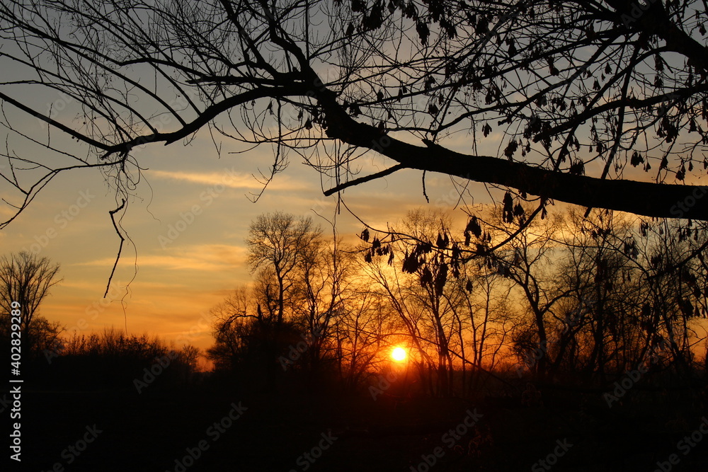Obraz premium Słońcem malowane - piękny zachód słońca