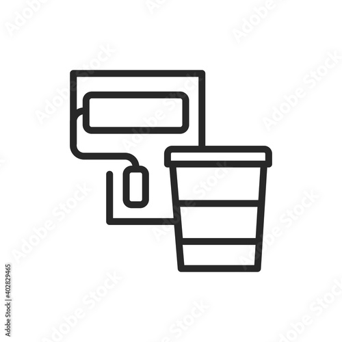 Drywall plasterboard color line icon. Pictogram for web page, mobile app, promo.