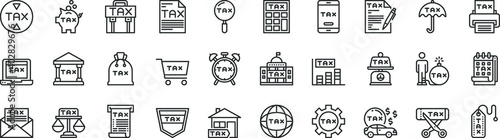 tax  icons  vector  illustration .