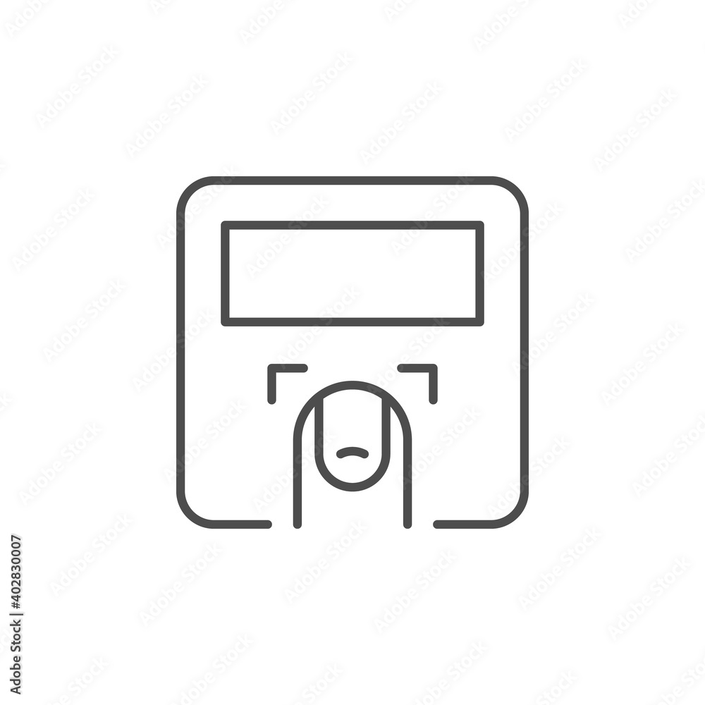 Touch id line outline icon Touch id line outline icon