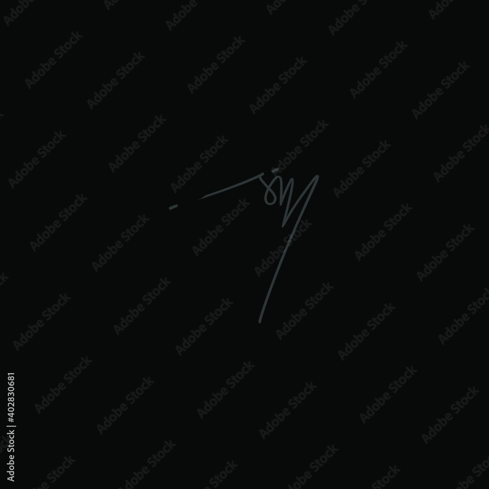 sm initial handwriting black background sm initial handwriting black background