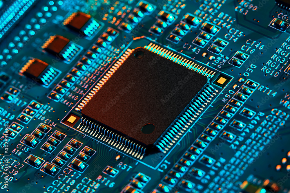 Electronic circuit board close up. Electronic circuit board close up.