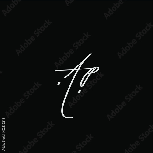Ap initial handwriting black background