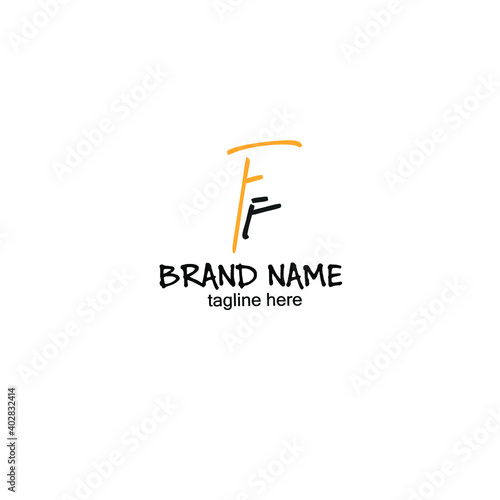 FF initial handwriting white background