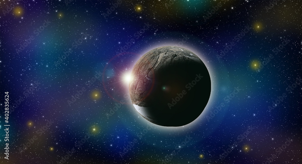 Fototapeta premium Imaginary planets in the universe and galaxies ,Shine bright.
