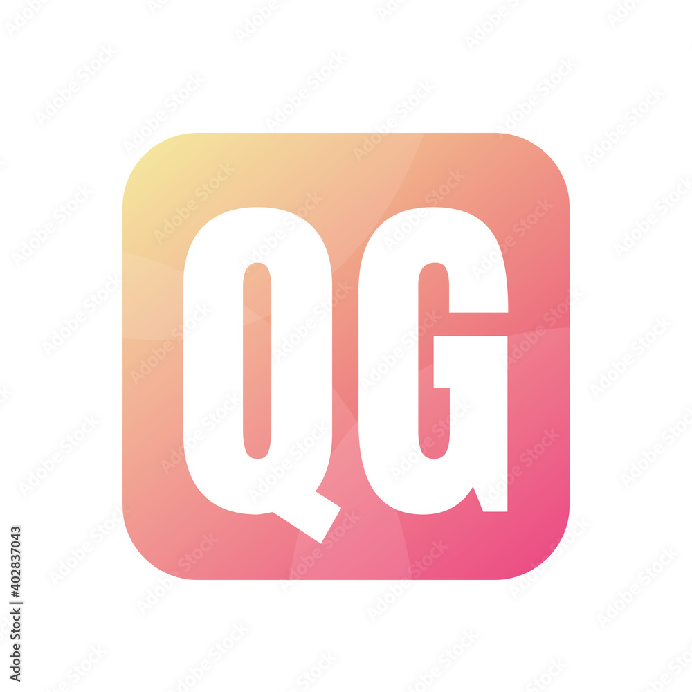 QG Letter Logo Design With Simple style