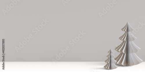 paper christmas tree in the...