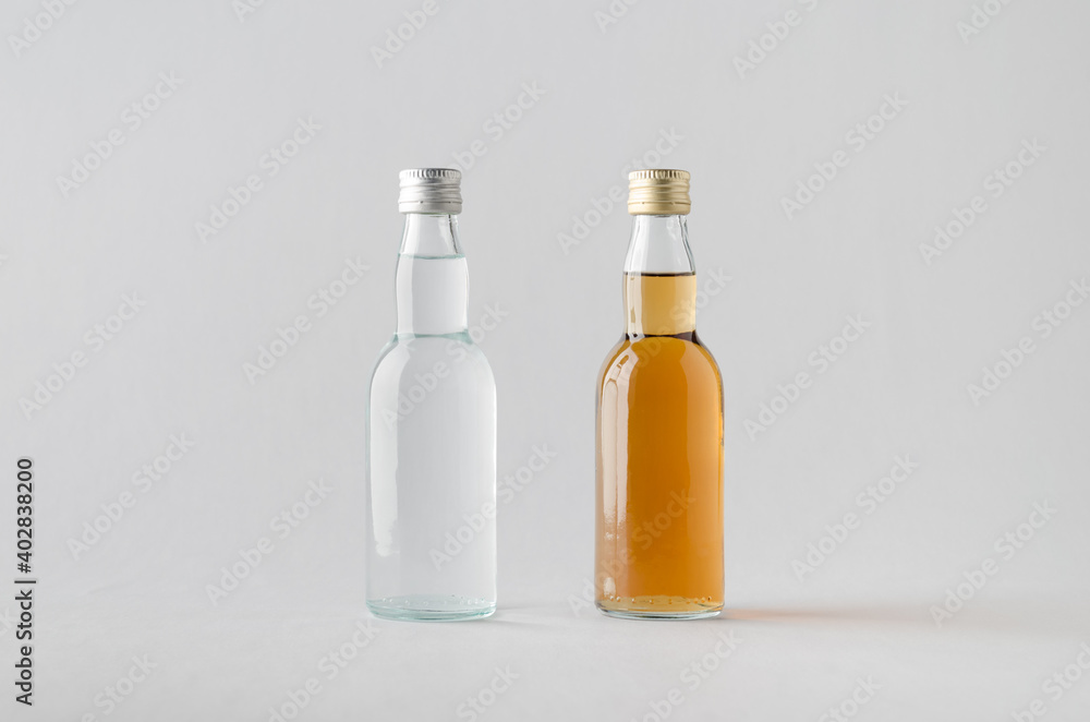 Miniature Spirits / Liquor Bottle Mock-Up - Two Bottles Miniature Spirits / Liquor Bottle Mock-Up - Two Bottles
