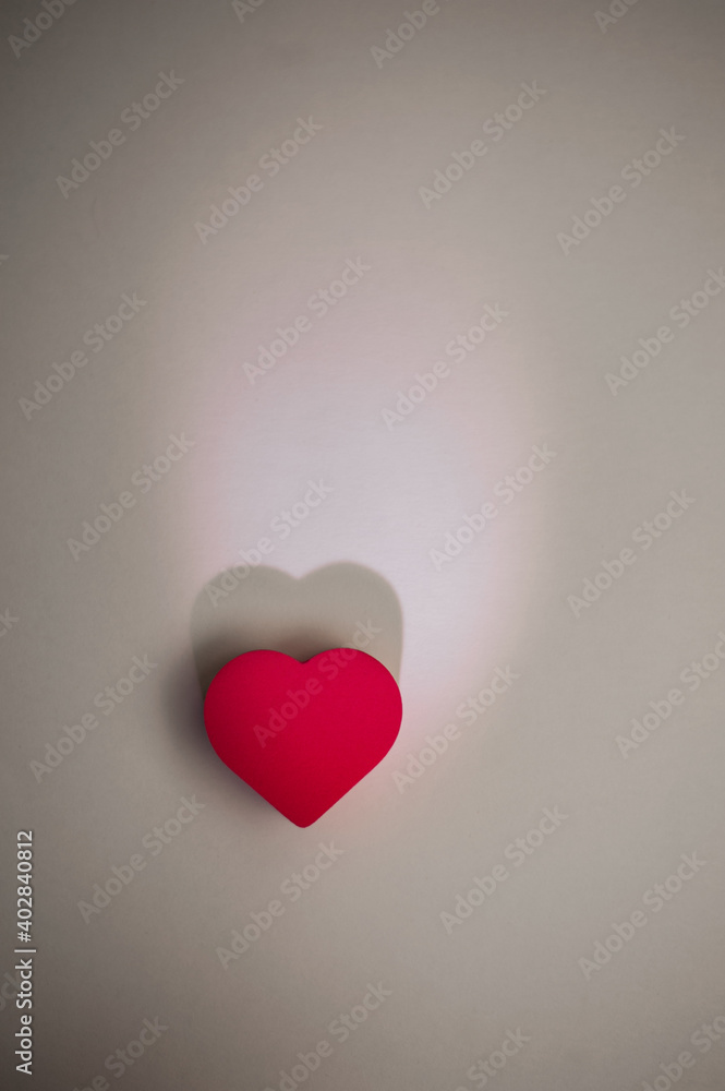 one red heart on a white background one red heart on a white background