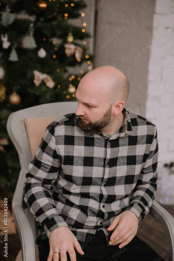 Obraz premium Christmas Man Portrait 