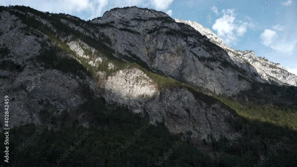 Close-up Balmeten Scenic Mountain Peak. Swiss Alps. Switzerland Europe. Slow motion Close-up Balmeten Scenic Mountain Peak. Swiss Alps. Switzerland Europe. Slow motion