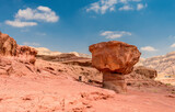 Stone mushroom is a unique geological formation from Jurassic period in Timna park that is located 25 km north of Eilat - famous resort city in Israel
