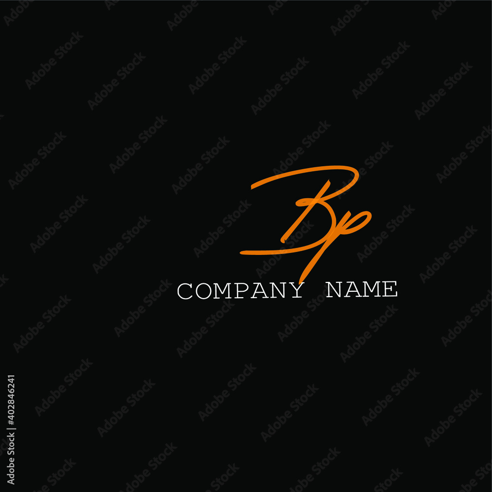 Bp handwritten logo for identity Bp handwritten logo for identity