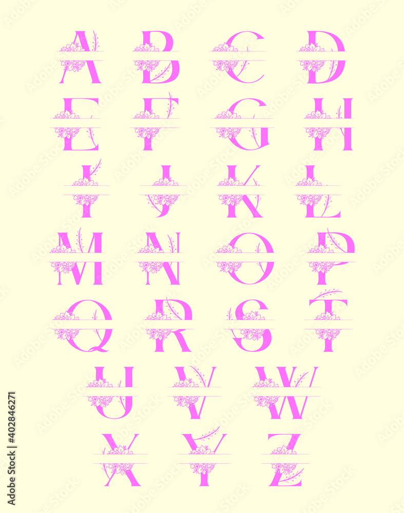 vector works alphabet monograms