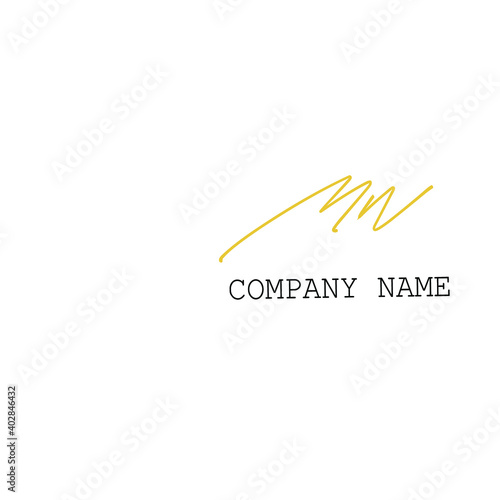MN handwritten logo for identity