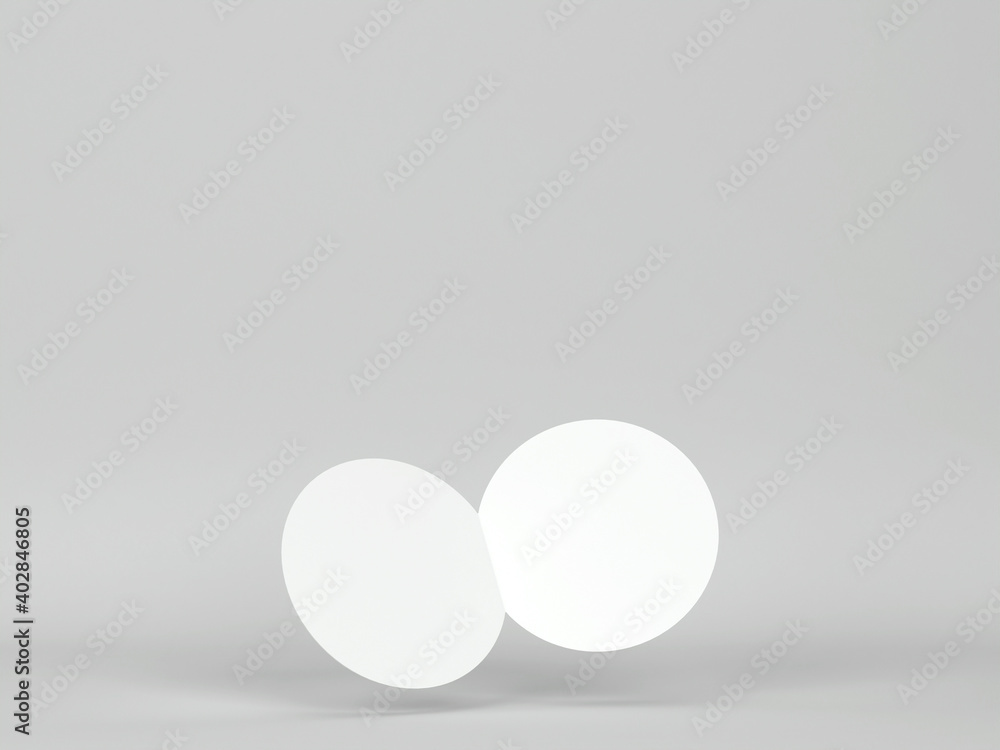 Blank bi-fold round brochure Blank bi-fold round brochure