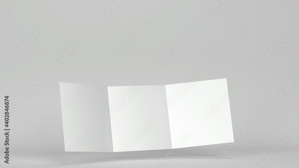 Fototapeta premium Blank square leaflet mockup