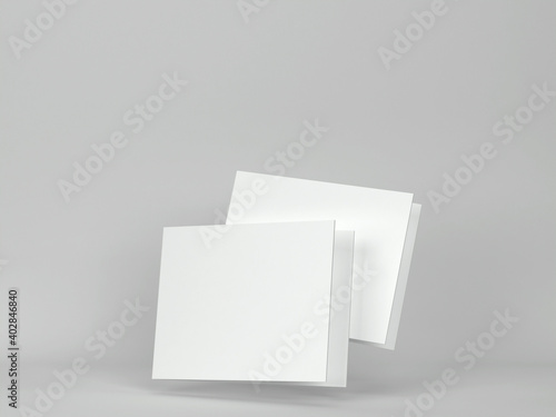 Blank greeting card or brochure mockup © montego6