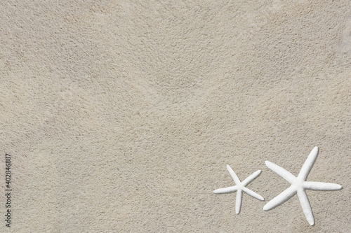 starfish on beach sand sandy background and ideal for use in the design