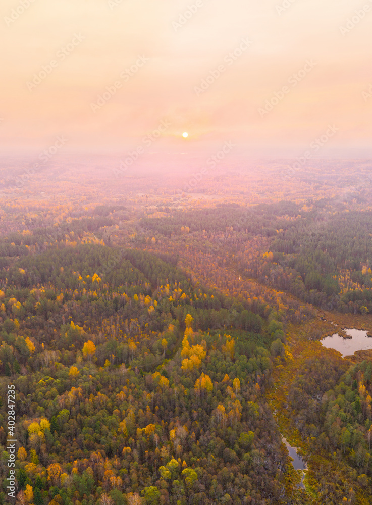 Obraz premium Aerial landscape of Belarus