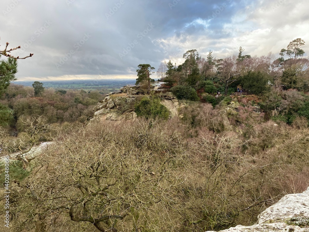 A view of Hawkstone Follies in the winter A view of Hawkstone Follies in the winter