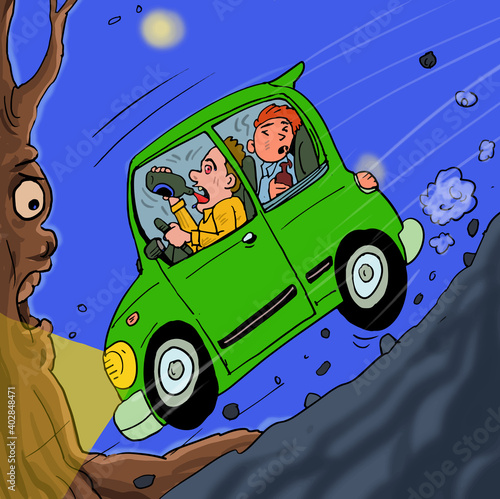 Drunken driver in the car accident.