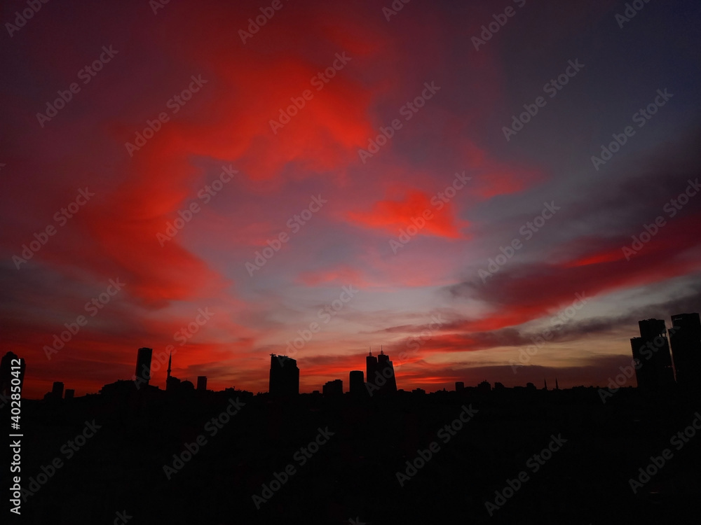 sunset over the city, Istanbul