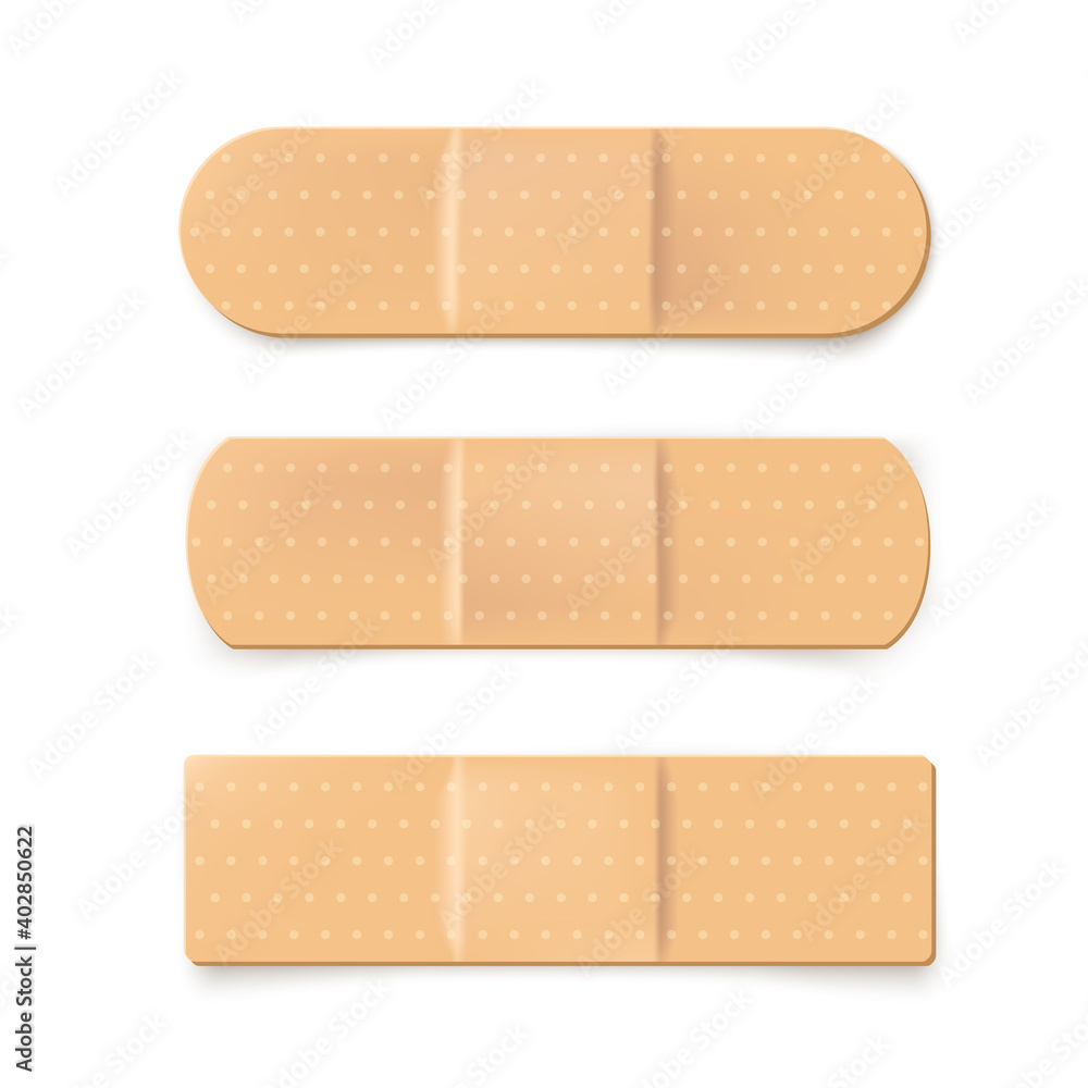Realistic illustration of plaster bandage. beige medical band. Vector illustration Realistic illustration of plaster bandage. beige medical band. Vector illustration