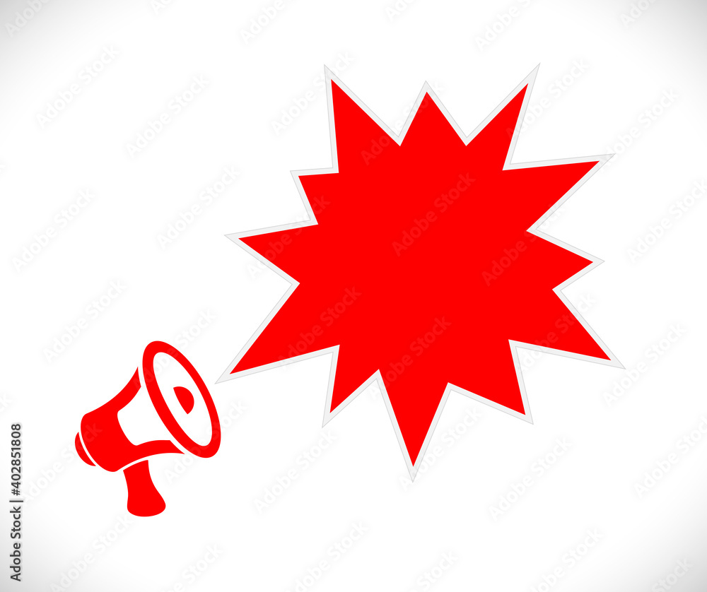 Fototapeta premium loud speaker splash star