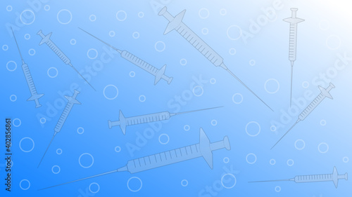 Needle Syringes floating in Solution SVG Wallpaper