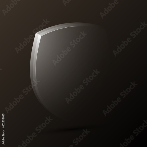 Protected guard shield concept. Safety badge, protection icon. Privacy colorful banner shield. Security label. Defense tag. Presentation shining sticker shield. Defense safeguard sign. badge