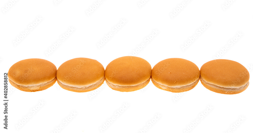cheeseburger buns isolated