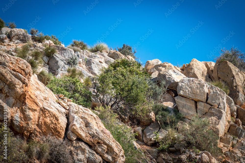 rocks in the mountains, spain, andalusia, calahonda