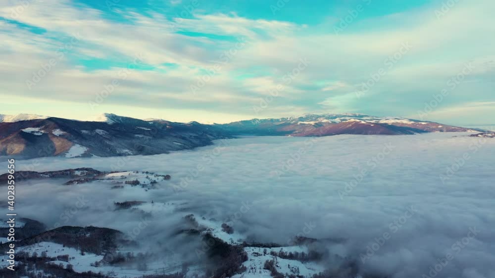 drone video over snow mountains drone video over snow mountains