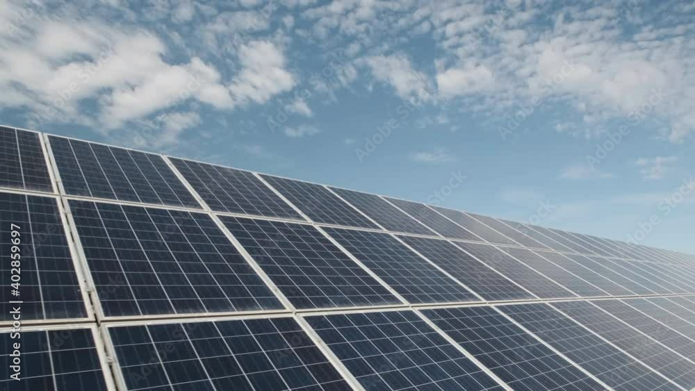Large industrial Solar Energy farm producing concentrated solar energy. Green Energy Large industrial Solar Energy farm producing concentrated solar energy. Green Energy