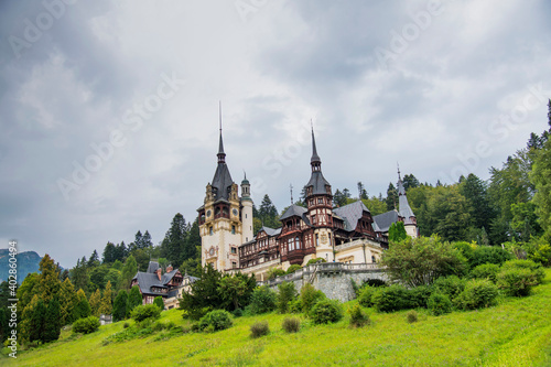 Pelles castle in Brasov Romania a beautiful landscape