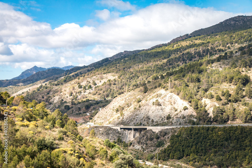 landscape in the mountains, sierra nevada, spain