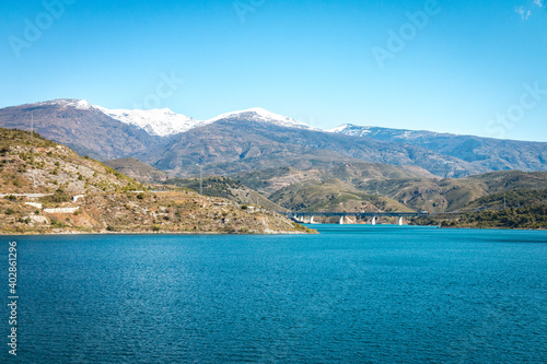 dam lake, andalusia, spain, near sierra nevada