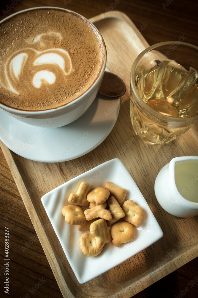 Hot coffee.