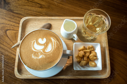 Hot coffee.