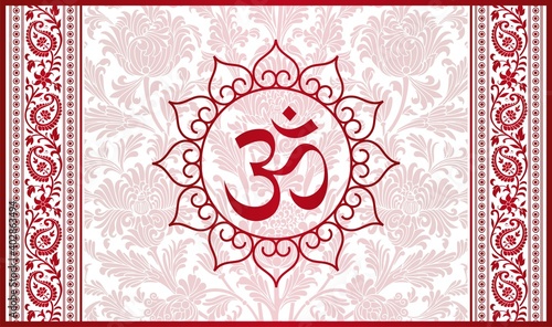 aum syllable , paisley design ,Hinduism , India	