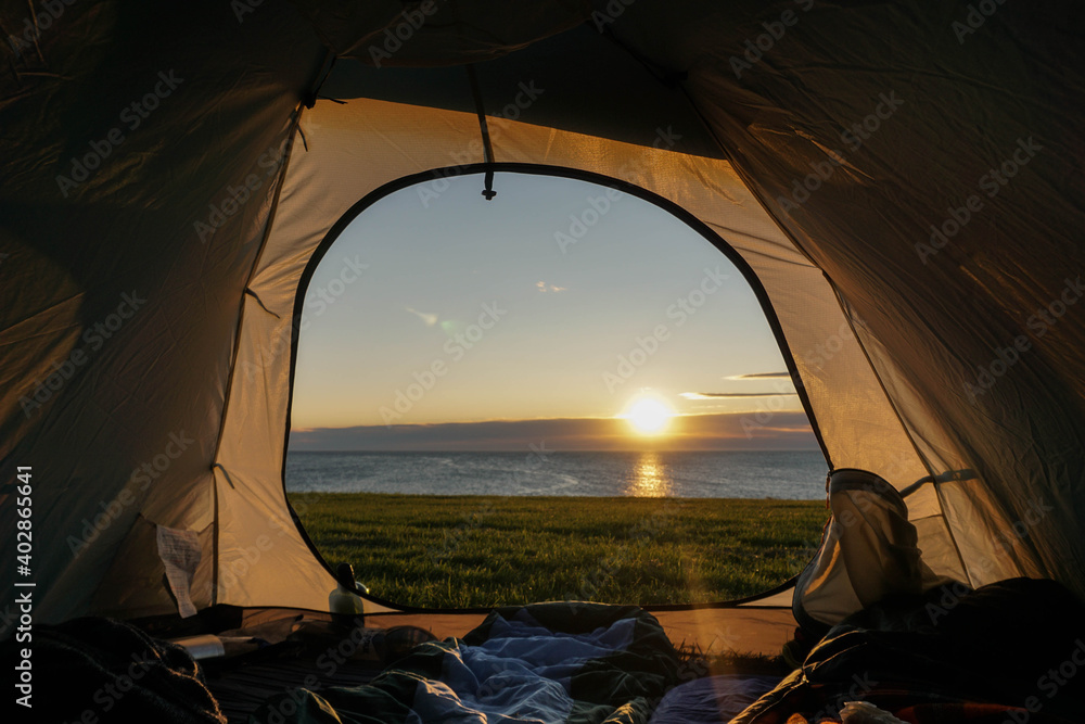 Sonnenuntergang im Zelt 