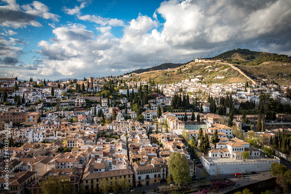 view of the city of granada, spain