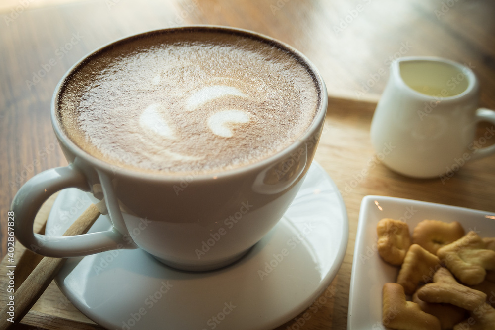 Hot coffee.