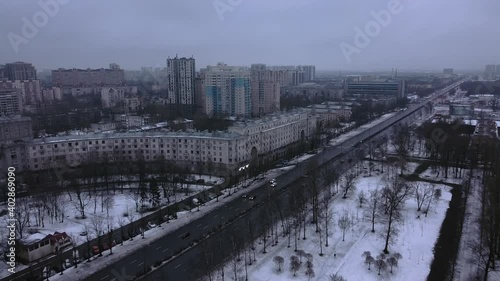 Street in the city Saint Petersburg winter