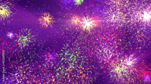 fireworks color illustration isolated on black background
