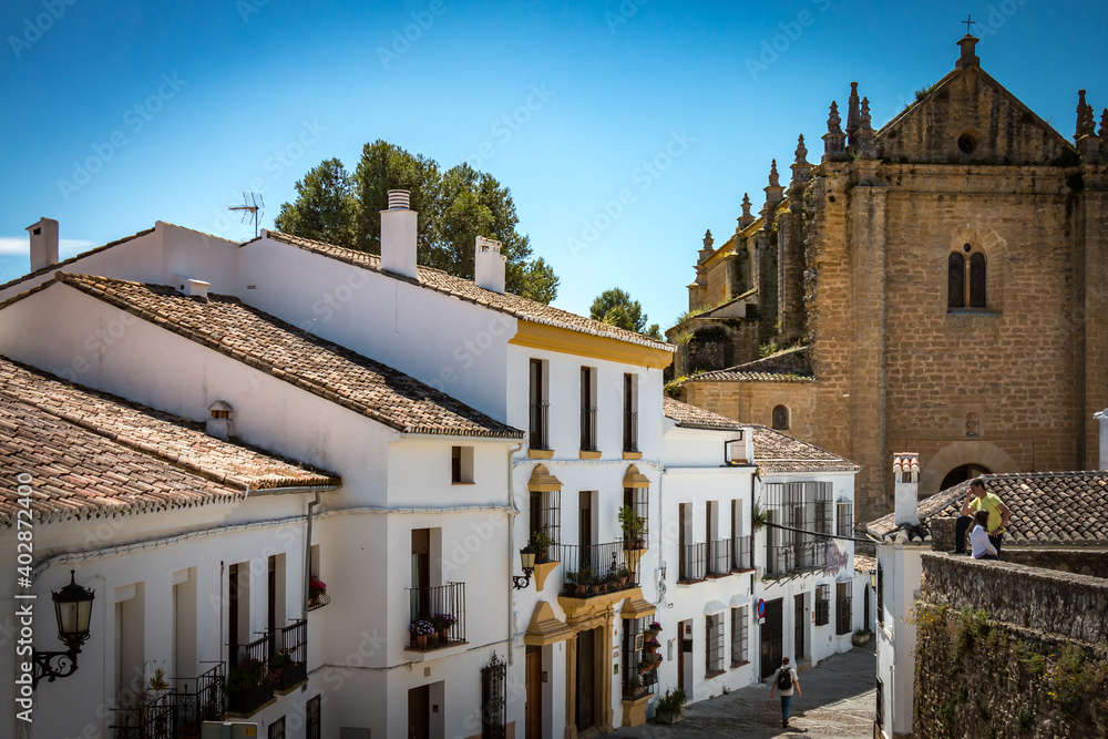 street in the town of ronda, andalusia, spain