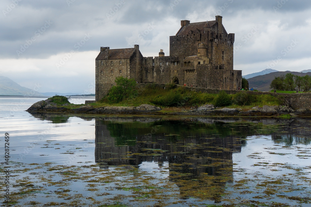 The Eilean Donan Castle in Dornie in the Scottish highlands The Eilean Donan Castle in Dornie in the Scottish highlands
