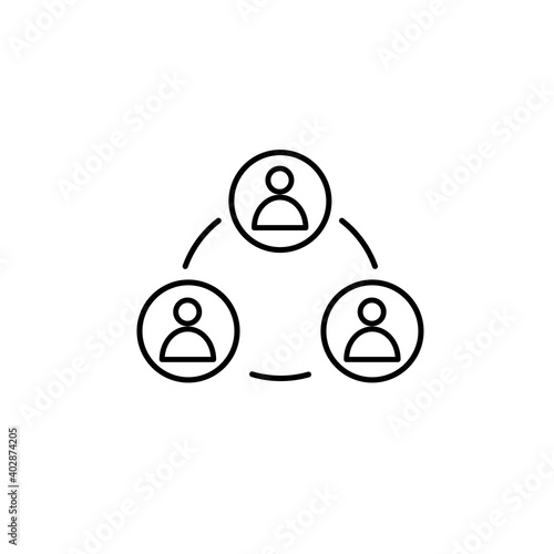 Organization member association icon. Organization and teamwork icon. Vector