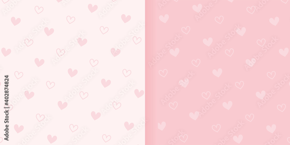 Cute love background template with modern concept, heart, pink, red, love, Premium Vector Cute love background template with modern concept, heart, pink, red, love, Premium Vector